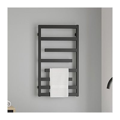 Oltens Flamma grzejnik łazienkowy dekoracyjny 88x50 cm czarny 55014300