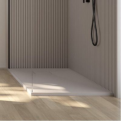 Oltens Bergytan brodzik prostokątny 100x80 cm RockSurface kaszmir 15100900