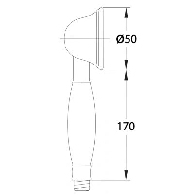 Omnires Art Deco-R słuchawka prysznicowa 1-funkcyjna brąz antyczny ARTDECORBR