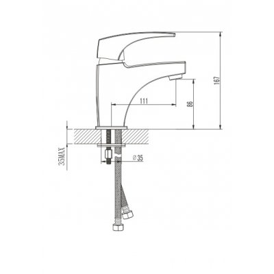 Omnires Figo bateria umywalkowa sztorcowa chrom FI7010