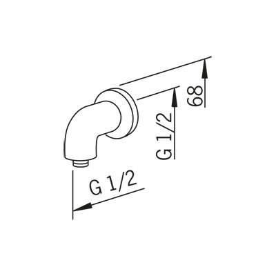 Oras Il Bagno Alessi Dot kolano przyłączeniowe chrom 248095