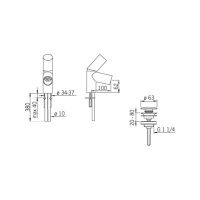 Oras Il Bagno Alessi Dot bateria umywalkowa Dot 8610