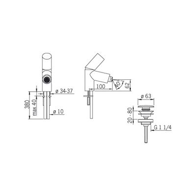 Oras Il Bagno Alessi Dot bateria bidetowa 8618