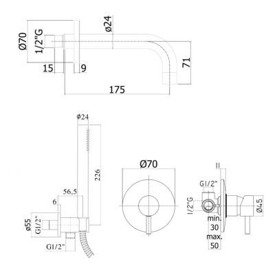 Paffoni Light bateria wannowo-prysznicowa podtynkowa chrom SK010CR70ZWW