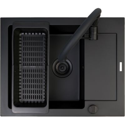 Pyramis Mido zlewozmywak z baterią czarny/czarny 070167602S