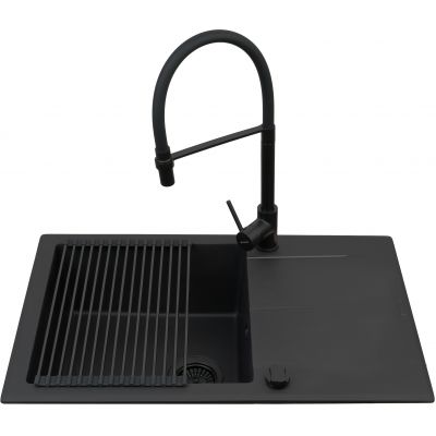 Pyramis Keros zlewozmywak z baterią czarny/czarny 070247001S