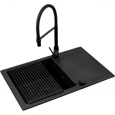 Pyramis Keros zlewozmywak z baterią czarny/czarny 070247001S