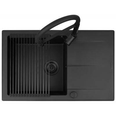 Pyramis Keros zlewozmywak z baterią czarny/czarny 070247001S