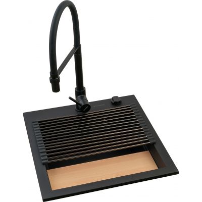 Pyramis Siros zlewozmywak z baterią czarny/czarny 079822801S