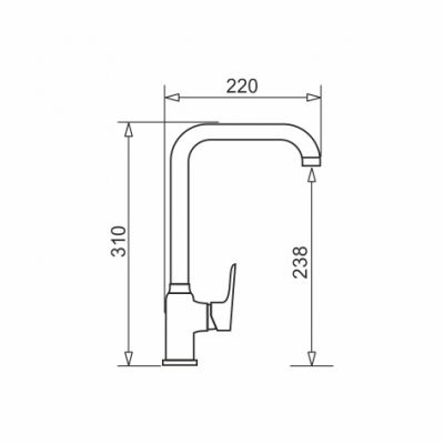 Pyramis SIlvio bateria kuchenna stojąca szary beton 090922938