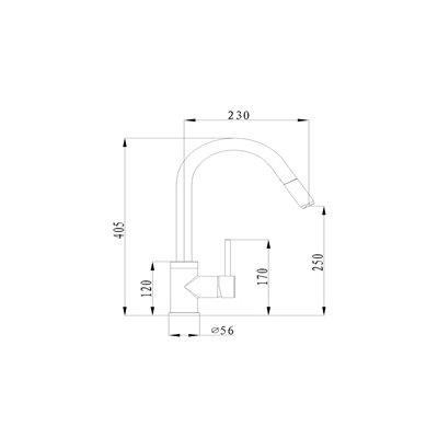 Pyramis Andante bateria zlewozmywakowa z wyciąganą wylewką chrom 090908738