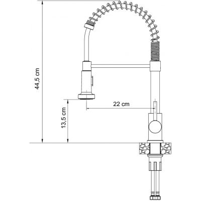 Quadron Salma bateria kuchenna stojąca chrom 52137CR