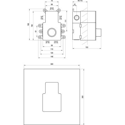 Ravak R-Box 07F.50 element podtynkowy baterii X070235