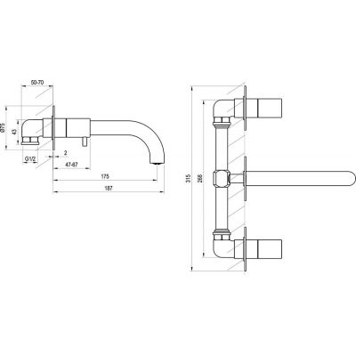 Ravak Espirit bateria umywalkowa podtynkowa czarna X070276