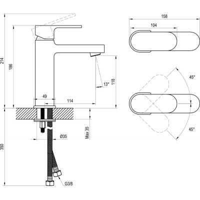 Ravak Chrome bateria umywalkowa stojąca czarna X070428