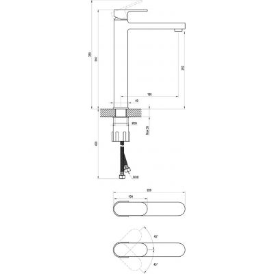 Ravak Chrome bateria umywalkowa stojąca czarna X070429