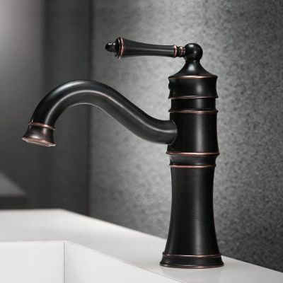 Rea Vintage Old Black bateria umywalkowa stojąca czarna REA-B0226