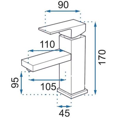 Rea Eggo 2381 bateria umywalkowa stojąca chrom BAT-00035