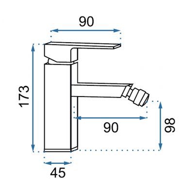 Rea Eggo 2382 bateria bidetowa stojąca chrom REA-B0251