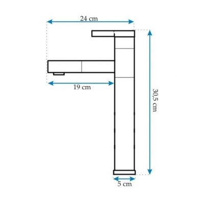 Rea Smart bateria umywalkowa stojąca z wyciąganą wylewką wysoka chrom REA-B1006