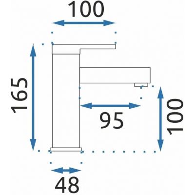 Rea Pixel bateria umywalkowa stojąca czarna REA-B2017