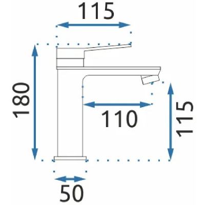 Rea Viral bateria umywalkowa stojąca złota REA-B2022