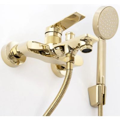 Rea Viral bateria wannowo-prysznicowa ścienna złota REA-B2024