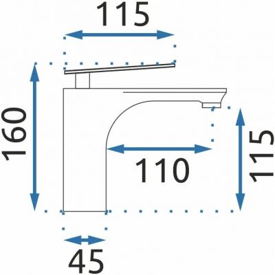 Rea Berg bateria umywalkowa stojąca złota REA-B2041