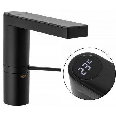 Rea Amar bateria umywalkowa stojąca czarna REA-B2065