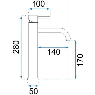Rea Lungo bateria umywalkowa stojąca wysoka biała REA-B4400