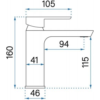 Rea Argus bateria umywalkowa stojąca złota REA-B6212