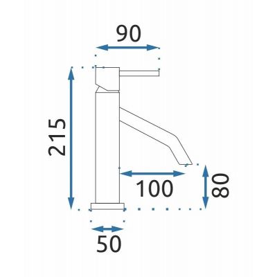 Rea Level bateria umywalkowa stojąca złota REA-B6218