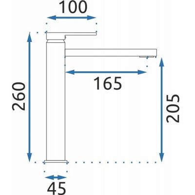 Rea Verso bateria umywalkowa stojąca złota REA-B6564