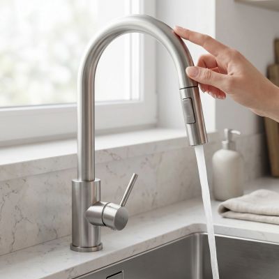 Rea Fresh Touch bateria kuchenna stojąca nikiel REA-B6735