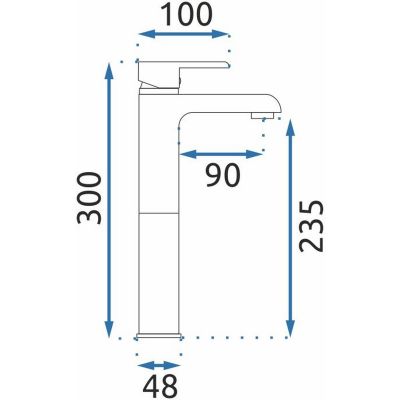 Rea Bloom bateria umywalkowa stojąca wysoka biały połysk/chrom REA-B9917