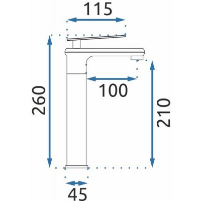 Rea Blade Old Black bateria umywalkowa stojąca wysoka czarny mat REA-B9974