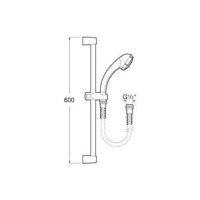 Zestaw natryskowy chrom Roca Eco A5B1431C02