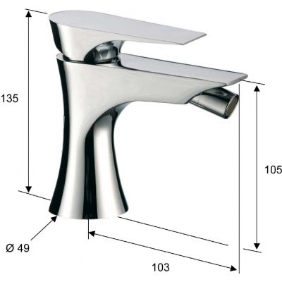 Sapho Axamite bateria bidetowa stojąca chrom AX03