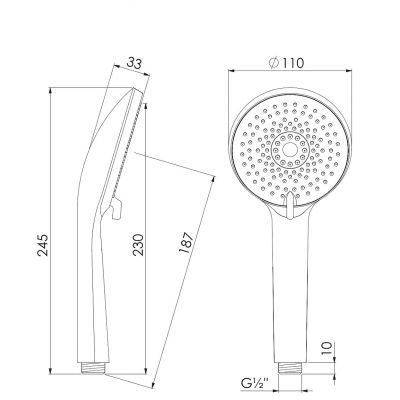 Steinberg słuchawka prysznicowa złoty szczotkowany 0999513BG