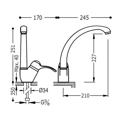 Tres Monoclasic 1900 bateria kuchenna stary mosiądz 5.42.441.02.01