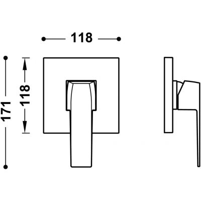 Tres Selection bateria prysznicowa podtynkowa czarny brąz 20227810KMB