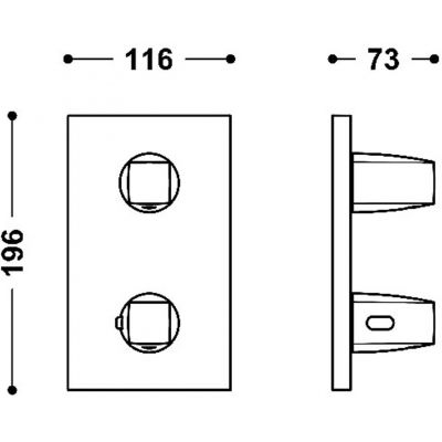 Tres Therm-Box bateria wannowo-prysznicowa podtynkowa termostatyczna różowe złoto mat 24-K 21125001OPM