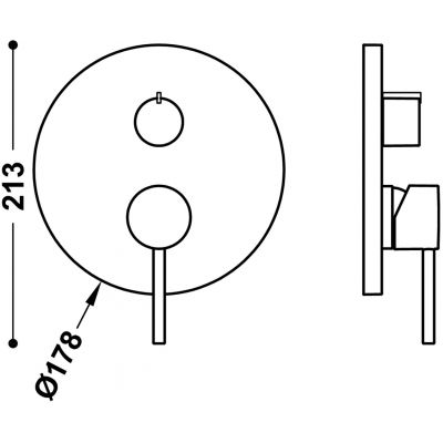 Tres Study bateria wannowo-prysznicowa podtynkowa stal 26228110AC