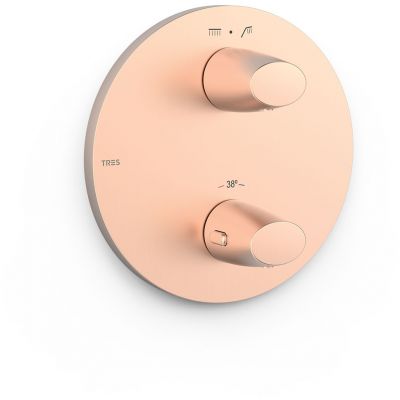 Tres Fuji bateria wannowo-prysznicowa podtynkowa termostatyczna złota 28125001OPM