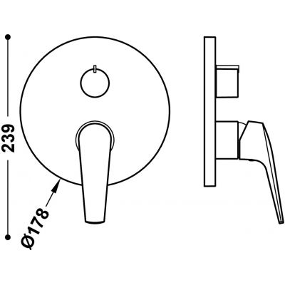 Tres Selection bateria wannowo-prysznicowa podtynkowa 28128110AC