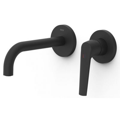 Tres Fuji bateria umywalkowa podtynkowa czarna 28130021NM