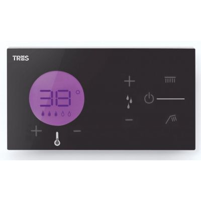 Tres Shower Technology bateria podtynkowa termostatyczna elektroniczna czarny/chrom 49288299