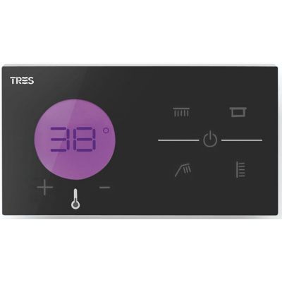 Tres Shower Technology bateria prysznicowa podtynkowa termostatyczna elektroniczna czarny/chrom 49288499