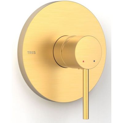 Tres Rapid Box bateria prysznicowa podtynkowa złota 26227810OM