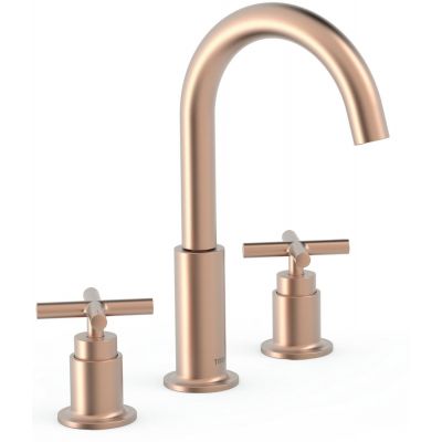 Tres Mont Blanc bateria umywalkowa stojąca 3-otworowa różowe złoto mat 28310501OPM